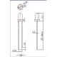 Blue 3mm Straight LED Light Emitting Diode