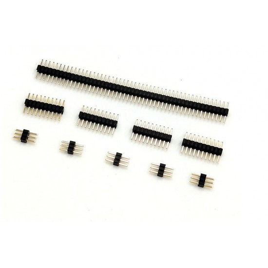 Single row pin 1.27mm golden-plated straight pin 1X10P