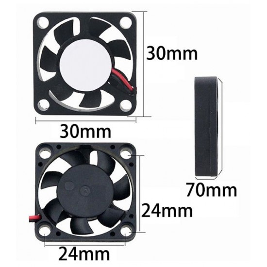 Raspberry Pi 4B/3B+ Heat Sink Fan 3007