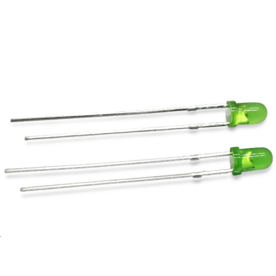 YELLOW GREEN 3mm Straight LED Light Emitting Diode