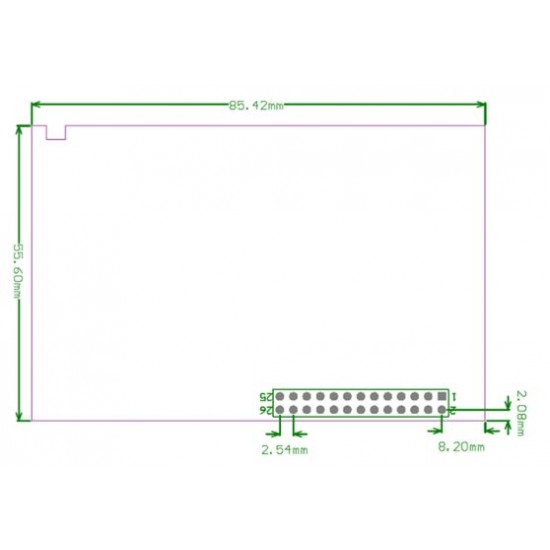 Compatible Raspberry Pi B 3.5 LCD Touch Screen + Case + 3 mounted heat sink