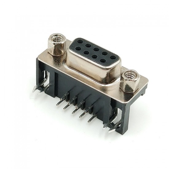 DR9 Female RS232 Socket 9S Horizontal Insert 90 Angles