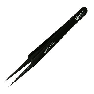 Extra Long Precision Stainless Steel Eyelash Tweezers BST-17C