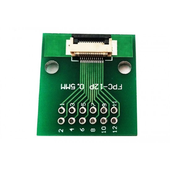 FFC FPC 12Pin Pin Board 0.5mm Test Board Breakout PCB