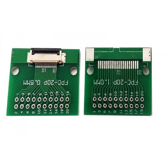 FFC FPC 20Pin Pin Board 0.5mmPitch Test Board Breakout