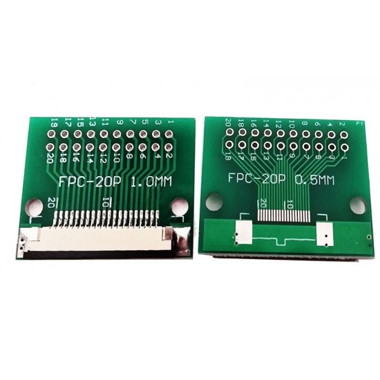 FFC FPC 20Pin Pin Board 1.0mmPitch Test Board Breakout PCB