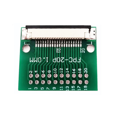 FFC FPC 20Pin Pin Board 1.0mmPitch Test Board Breakout PCB