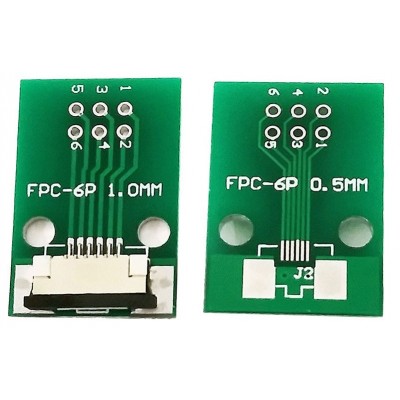 FFC FPC 6Pin Pin Board 1.0mm Pitch Test Board Breakout