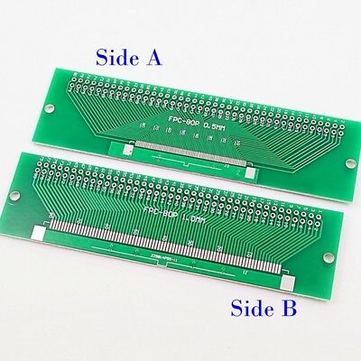 FPC 80Pin Pin Board FFC to 2.54DIP TFT LCD 1mm 0.5mm Pitch