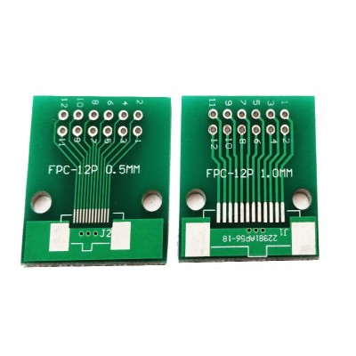 FPC-12P Pin Board FFC to 2.54DIP TFT LCD 1mm 0.5mm Pitch