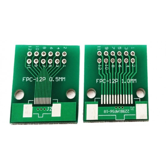 FPC-12P Pin Board FFC to 2.54DIP TFT LCD 1mm 0.5mm Pitch