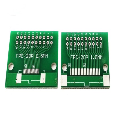 FPC-20P Pin Board FFC to 2.54DIP TFT LCD 1mm 0.5mm Pitch