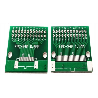 FPC-24P Pin Board FFC to 2.54DIP TFT LCD 1mm 0.5mm Pitch