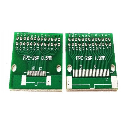 FPC-26P Pin Board FFC to 2.54DIP TFT LCD 1mm 0.5mm Pitch