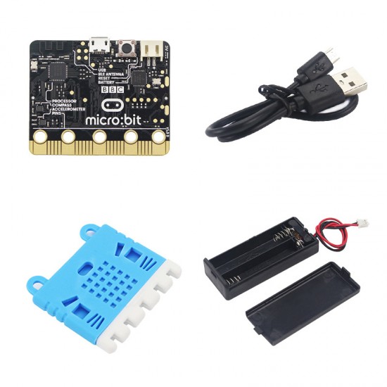 Microbit Kit Microbot Board Blue Silica Case