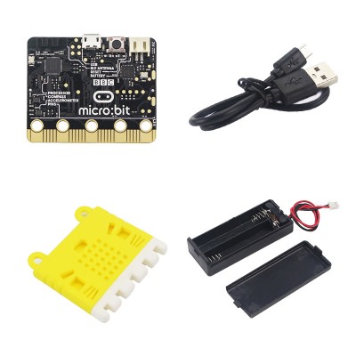 Microbit Kit Microbot Board Yellow Silica Case