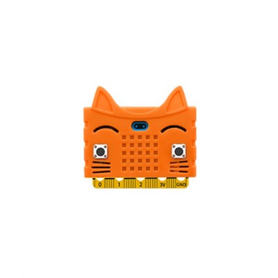 Microbit Mainboard Case Silica Gel Cat Figure Orange