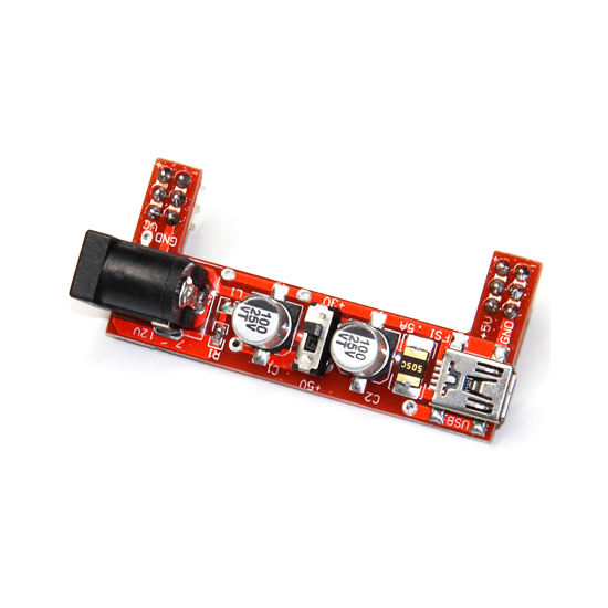 Power Supply Module for Breadboard 5V/3.3V Red