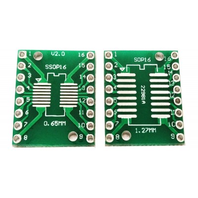 SOP16 SSOP16 TSSOP16 SMD to DIP 0.65 1.27 Pin Board