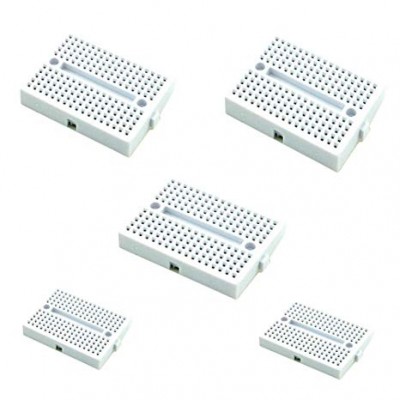 SYB-170 Plug-in Mini Breadboard 170 Tie-points Circuit Test White