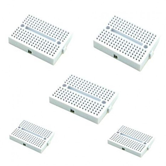 SYB-170 Plug-in Mini Breadboard 170 Tie-points Circuit Test White