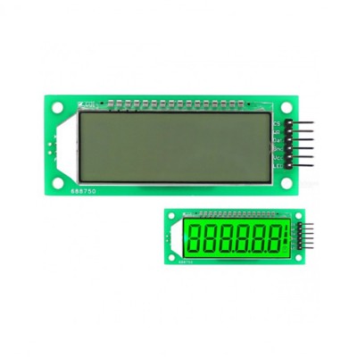 2.4” 6-bit 7-segment LCD Module Green Backlight