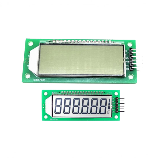 2.4” 6-bit 7-segment LCD Module White Backlight