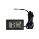 LCD Digital Thermometer W/Temperature Probe Black