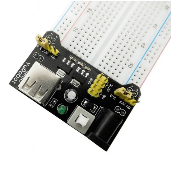 DIY Kit with MB-102 Breadboard + 65PCS Wires + 3.3V/5V Power Supply Module