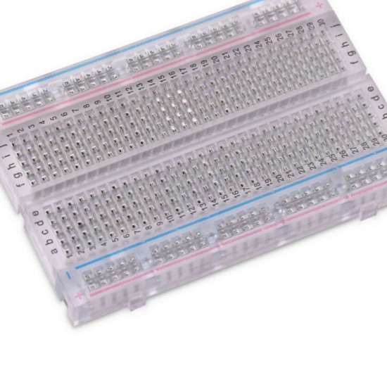 Mini Breadboard 400 Point Clear Solderless Breadboard for DIY Circuit Test