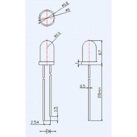 Green 5mm LED Round Head High-light