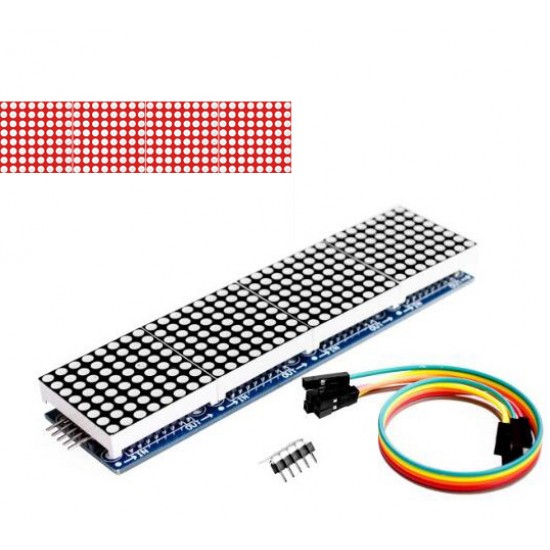 MAX7219 Dot LED Matrix Module 4-in-1 Module Red Display